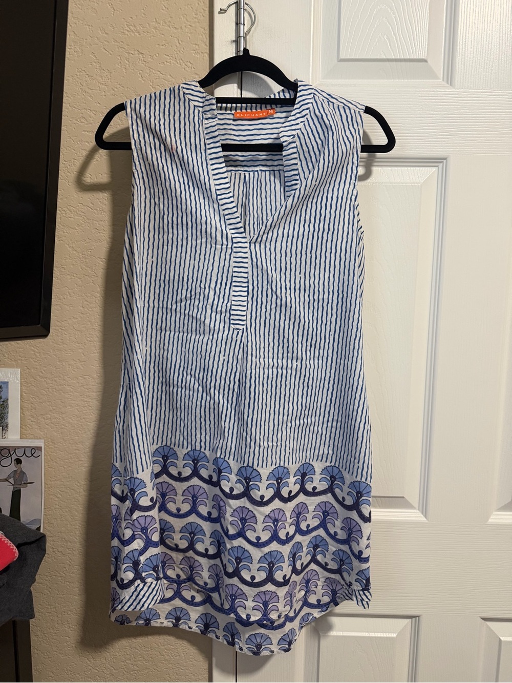 Oliphant Blue & White Striped Dress